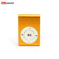 เครื่องเล่น Mp3ขนาดเล็กชนิดคลิปกีฬาสีแดงลำโพงสเตอริโอดนตรี Usb สายชาร์จหูฟัง3.5มม. รองรับการ์ด Tf