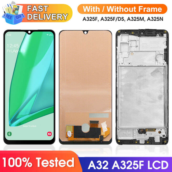 100 ทดสอบจอแอลซีดีสำหรับ S amsung g alaxy A325 A325 A325F SM-A325M SM ...