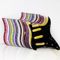 【LZ】✆❉  Fleor-st pickguard guitarra elétrica sss 11 buracos placa de risco e parafusos para fd st 30 cores para escolher