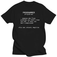 Programmer Definition Wizard Magician T Shirt Witchcraft Project Coder Deisgn Computer Engineer Tshirts Fathers Dady Gift Tees XS-6XL