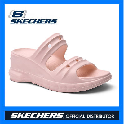 Skechers_สเก็ตเชอร์ส รองเท้า ผู้หญิง  Arch Fit Rumble Cali Shoes รองเท้าแตะส้นสูง Wedge Sandals-Women Wedge Slides