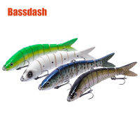 Bassdash Swimbaits 8 Segmented Minnow Herring Bait Hard Lure 5in for Bass Catfish Salmon Walleye Fishing Cranbait,4 PiecesLot