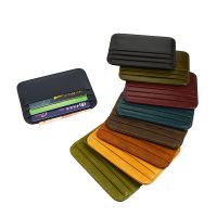 【LZ】 100  Cow Leather Plus Size Vintage Card Case Horizontal Glossy credit Round Corner Vintage Genuine Leather card holders