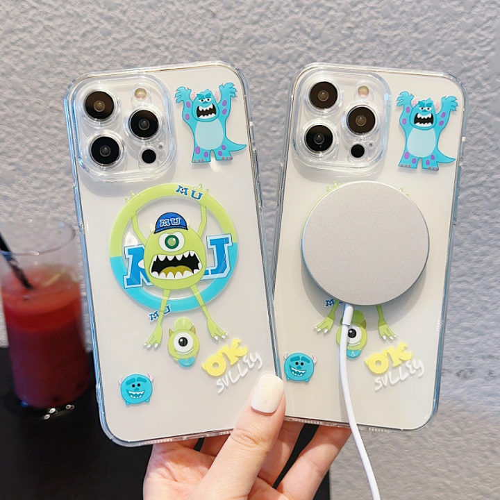 เคสแม่เหล็กหรูหราพิมพ์ลาย-monsters-university-iphone-11-12-pro-max-13-pro-max-7-8-plus-x-xs-xr-สำหรับ-iphone-disney-sullivan