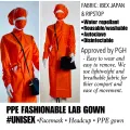 PPE GOWN FASHIONABLE. 