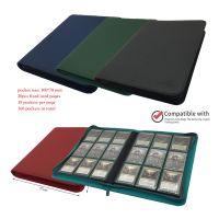 AEGIS GUARDIAN Premium 9 Pockets Trading Card Album Folder - 360 Side Loading Pocket Zip Binder สำหรับ TCG