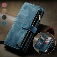 CaseMe Leather Phone 13 Case For iPhone 13 Pro Max 12 11 Xs XR X 7 8 6 6S Plus 10 Zipper Retro Wallet For iPhone 13 Pro Max Case