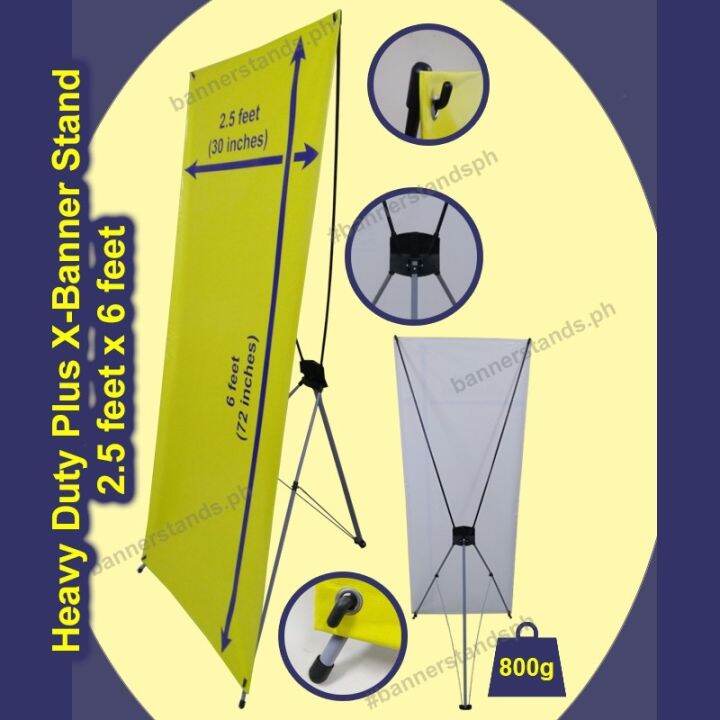 xunao988323290 X Banner Tarpaulin Stand XBanner 2.5x6 2.5ft x 6ft Heavy