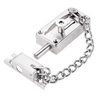 1PC Stainless Steel Door Safety Guard Chain Security Bolt Locks Cabinet Latch DIY Home Tools Gold Silver Door Hardware Locks Metal film resistance