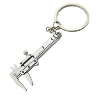 Portable 0-4cm Mini Vernier Calipers Keychain Measuring Gauging Tools Key Ring Style Simulation Model Ruler Vernier Caliper - Calipers -