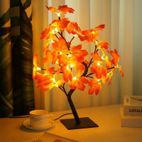 Led Maple Leaf Night Light Table Lamp Usb Fairy Rose Flower Tree Lights For Home Party Christmas Wedding Bedroom Decor Gift