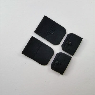 25 Sets One Row One Buckle Factory Wholesale Hook Eye Tape for Bra Nylon Coated Black Color Intimates Accessories