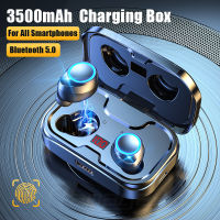 HUAQOO TWS Bluetooth 5.0 หูฟัง 3500mAh กล่องชาร์จหูฟังไร้สาย 9D สเตอริโอกีฬาหูฟังกันน้ำหูฟังพร้อมไมโครโฟน