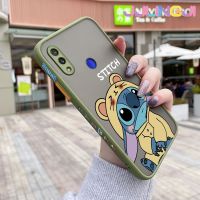 Jlingji เคสสำหรับ Xiaomi Redmi โน๊ต7 Note 7 Pro Note 7S เคส Note7แฟชั่นสติทช์น่ารักบางมีน้ำค้างแข็งโปร่งใสแข็งขอบสี่เหลี่ยมกันกระแทกปลอกซิลิโคนคลุมทั้งหมดเคสนิ่ม