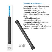 แท่งแท่งขยายคาร์บอนไฟเบอร์สำหรับ Ronin S Feiyu G6 Plus AK4500 AK2000 Zhiyun Crane 3 Extendsion เทเลสโคปิคแบบถือ Bar