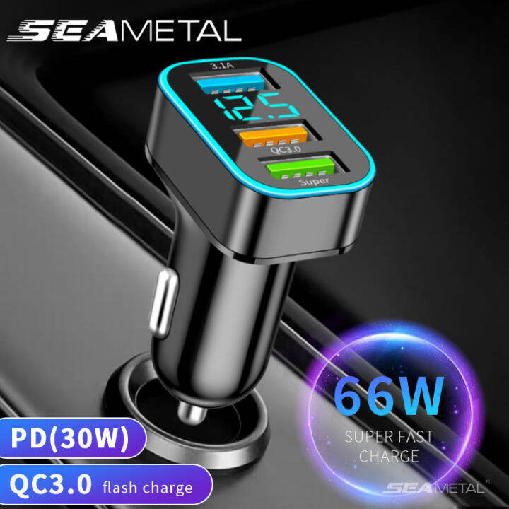 Car Phone Charger Super 25W QC3.0 2.4A Quick Charging PD30W Cellphone