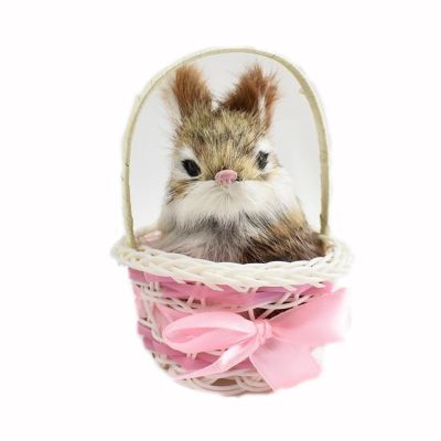 Shopping basket puppy dog cat emulators rabbit rabbit simulation simulation animal model of childrens dolls home furnishing articles