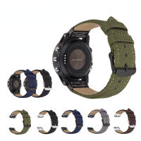 QuickFit สายนาฬิกาไนลอนสำหรับ Garmin Fenix 7 6X 6S 6 Pro 5X 5 5S 3HR สร้อยข้อมือเข็มขัด Garmin Band 20มม. 22มม. 26มม. Sliver หัวเข็มขัด