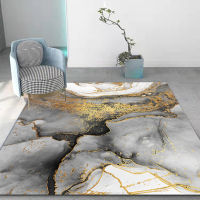 Modern Nordic Large Carpet Living Room 3D Print Black Gold Abstract Ink Paint Area Rug For Kitchen Bedroom Home Coffee Table Mat