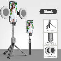 3 In1Wireless Bluetooth Selfie Stick พร้อม LED Ring Light Shutter Release ขาตั้งกล้องแบบพับได้ Monopod สำหรับศัพท์สมาร์ท Elfi