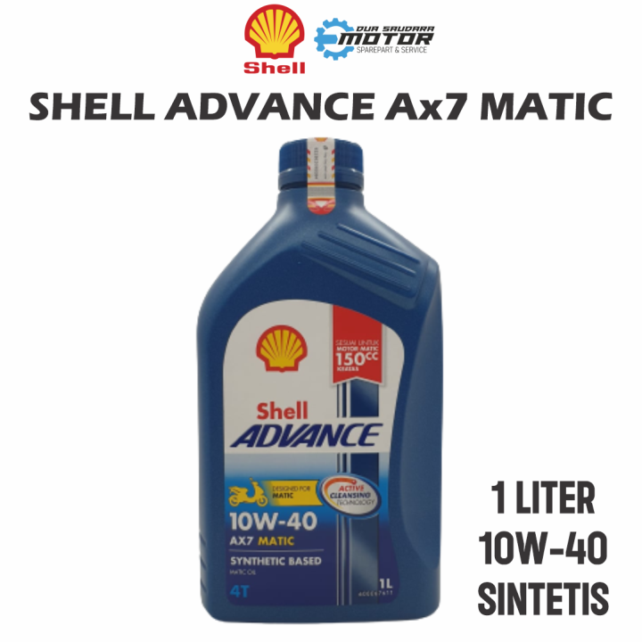 OLI MESIN SHELL ADVANCE AX7 MATIC 10W-40 1 LITER | Lazada Indonesia