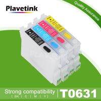 Plavetink ตลับหมึกรีฟิล T0631 4สีสำหรับปากกาสไตลัสเอปสัน C67 C87 C87pe Cx4100 Cx4700เครื่องพิมพ์ Cx3700