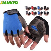 1Pair Cycling Gloves Half Finger Road Bike MTB Bicycle Gloves Anti-Slip Shock-Absorbing Glove for Fitness Cycling Training