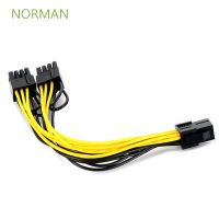 【คุณภาพสูง】NORMAN 1 Piece Splitter Cable Cable Power Supply Power Splitter Computer Accessories To 2x 6+2-pin PCIE PCI Express PCI-E 6-pin (6-pin/8-pin) Cable Adapter/Multicolor