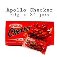 Apollo Checker Chocolate Wafer Bar 30 กรัม x 24 ชิ้น