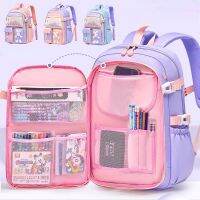 HOT★Tas Ransel Anak SD 1-5เกรดหลากสีน่ารักโรงเรียนกระเป๋าสำหรับหญิงกันน้ำความจุสูงการ์ตูนกระต่าย Mochila Escolar