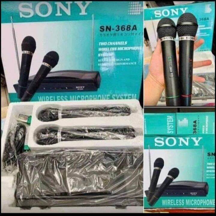 SONY SN368A Professional Dual Wireless Microphone (Black) 2pc mic