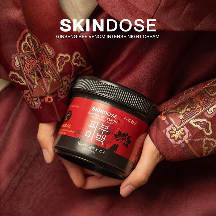 skindose-ginseng-bee-venom-intense-night-cream-โสมพิษผึ้งจักรพรรดิ-โลชั่นบำรุงผิวสูตรกลางคืน-เข้มข้น