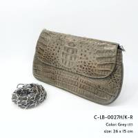 Prang Crocodile Leather Cross Body Bag กระเป๋าสะพายข้าง หนังจระเข้ C-LB-0027H/K-R