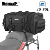 Rhinowalk Motorcycle Cycing Bag Waterproof 40-60L Large Capacity or 20L Motorcycle Back Tail Bag Expandable Moto Saddle Bag for Ourdoor Long Distance Travel