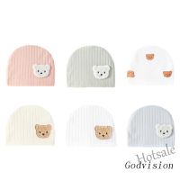 【hot sale】▽ C05 BB Baby Hat Newborn Turban Hat Breathable Cotton Hat Cartoon Bear Infant Hospital Hat Skin Friendly Boys Girl Soft Headw