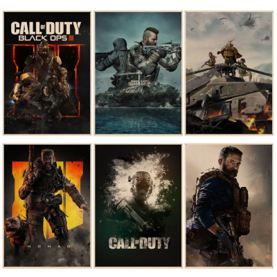 Call Of Duty อะนิเมะโปสเตอร์ Retro Kraft ผ้าใบผ้าใบ DIY Room Bar Cafe Wall Decor New