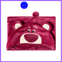 มาแล้ว ผ้าคลุมหัว หมีล็อตโซ่ ขนาด 140x90 cm ผ้าคลุมมีหมวก ผ้าคลุมกันหนาว Lotso Collection น่ารัก ห่มได้ คลุมได้