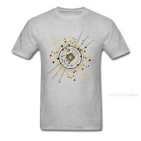 Geek Chic Complex Atom Print Men T-Shirt Black White Grey Fashion Tops &amp; Tees Novelty Cartoon Geometry 【Size S-4XL-5XL-6XL】