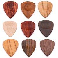 , . . . . .Wood Acoustic Guitar Picks Plectrums Red Black Sandalwood Rosewood Maple Olive Heart Shape Basses Part Access Plectrumshot