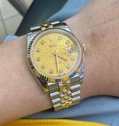 Đồng hồ nam Rolex DateJust cơ automatic , bọc vàng 18k size 36 41mm