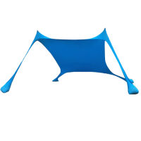 Beach Tent Tarp Portable Canopy Sunshade Sun Shelter with Sandbag Anchors