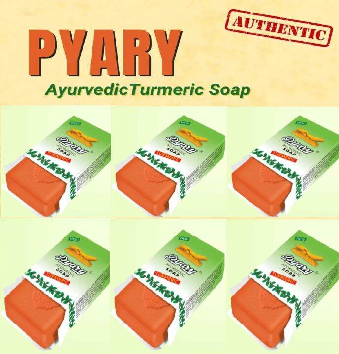 6pcs Pyary Turmeric Soap 100 Original Uae Whitening Anti Acne Anti