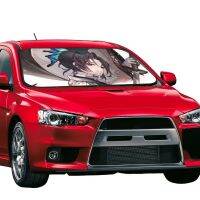 Ghost Slayer Anime Car Sunshade Cartoon Animation Car Sunscreen UV Protection Auto Parts ม่านบังแดดตกแต่ง