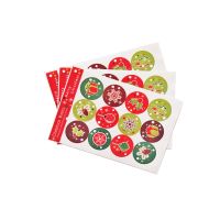 1200pcs wholesale Merry Christmas stickers round Christmas goods sealing sticker Paper notebook Stationery journal Free shipping