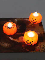 2Pcs-Halloween Jack-O -Lantern Venue Layout Props (ไม่รวมแบตเตอรี่)