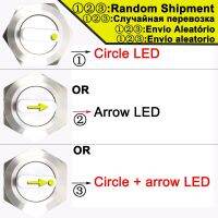 16/19/22Mm 2ตำแหน่งกันน้ำ3ตำแหน่งพร้อมสวิตช์หมุนไฟ LED 12V โลหะเรืองแสง1NO1NC โครเมี่ยมทองเหลือง/2NO2NC DPDT/SPDT Latching