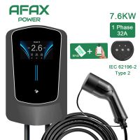 AFAX 7.6/11/22KW เครื่องชาร์ต EV Station 32A ยานพาหนะไฟฟ้าที่ชาร์จแบตในรถ EVSE Wallbox สาย Type2ควบคุมแอป IEC62196