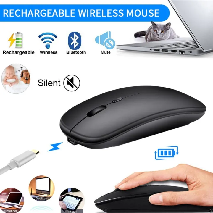 good Wireless Mouse Rechargeable Bluetooth Mice Silent Mouse For