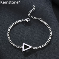 Kemstone สายโซ่ NK สามเหลี่ยมสแตนเลสสตีลชายและหญิงโซ่ข้อมือเครื่องประดับสำหรับผู้ชาย