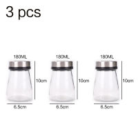 3pcs6pcs set Seasoning box moisture-proof salt jar kitchen glass sealed seasoning box seasoning bottle seasoning jar household